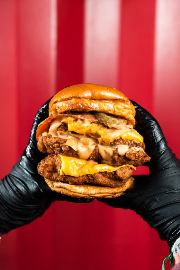 Hamburguesa de Pollo Triple